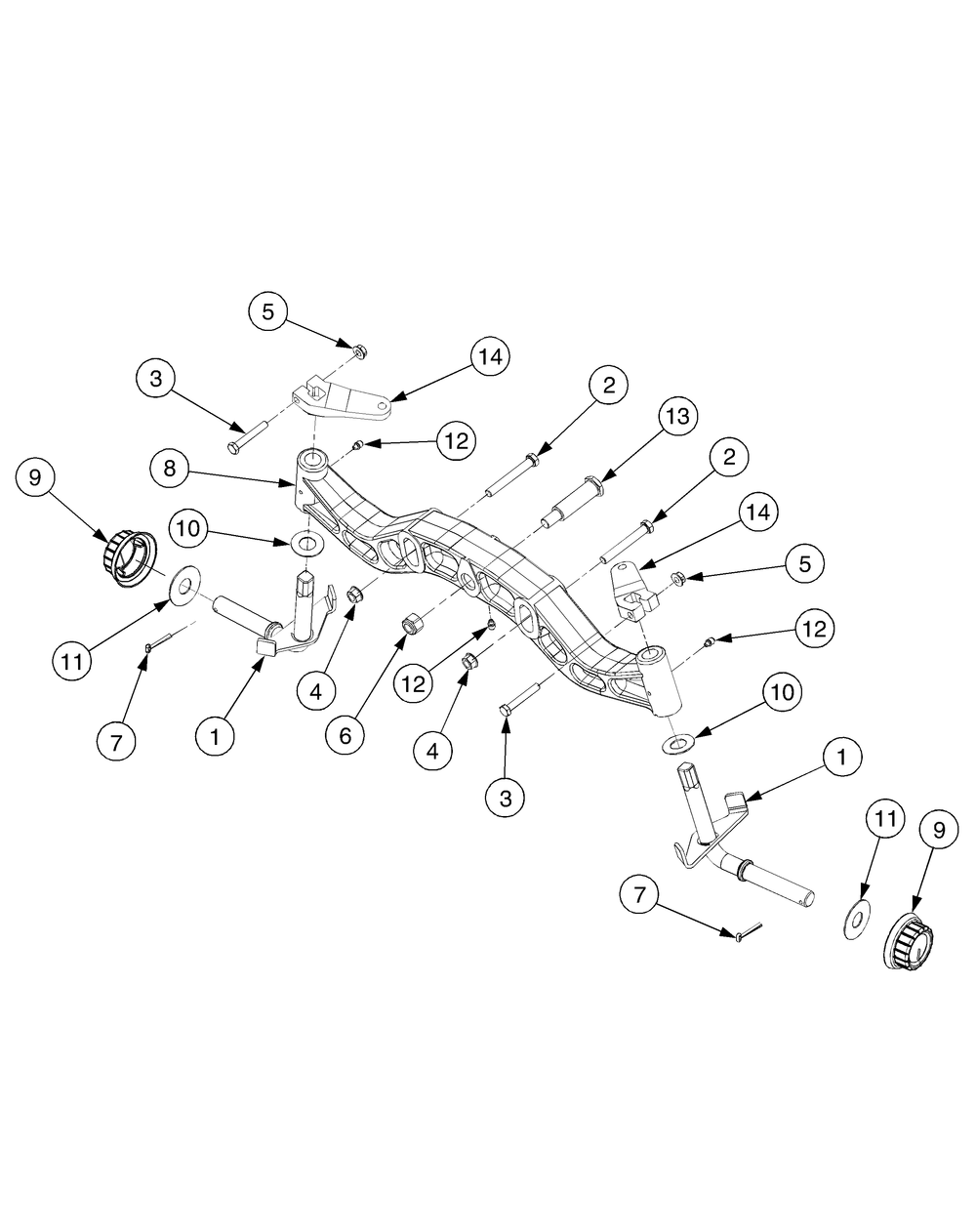 Front Axle And Connections Diagram and Parts List for GT2550 K015-K018-14A2E7P710 Cub Cadet Lawn Tractor